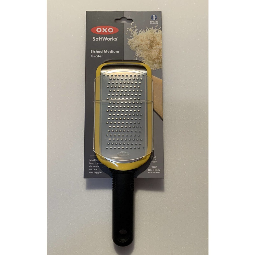 OXO SoftWorks Etched Medium Grater for Cheese Chocolate Veggies Non Slip Handle